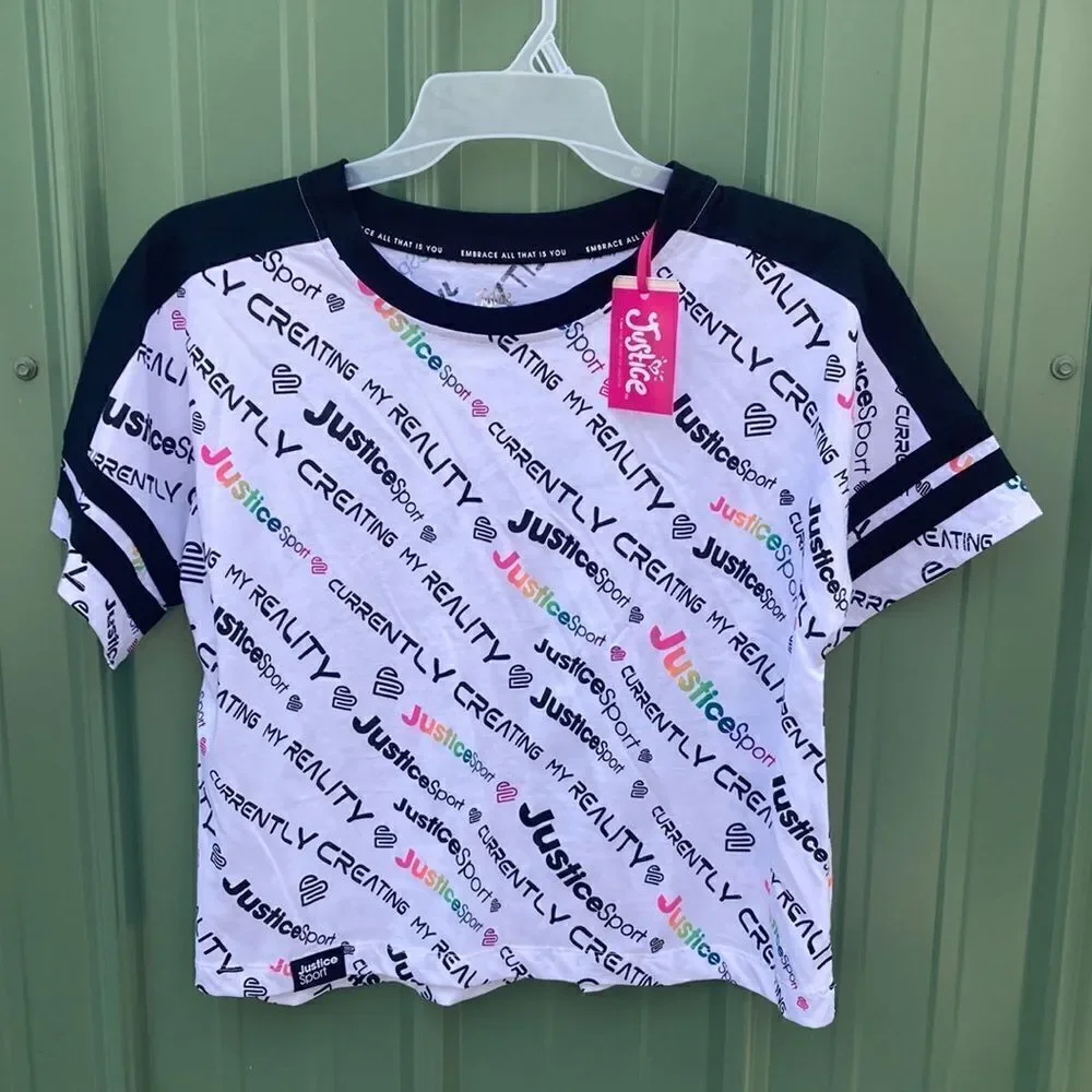 Girls Lightweight Short Sleeve T-Shirts & Bike Shorts 4-Piece Set Size XL Plus